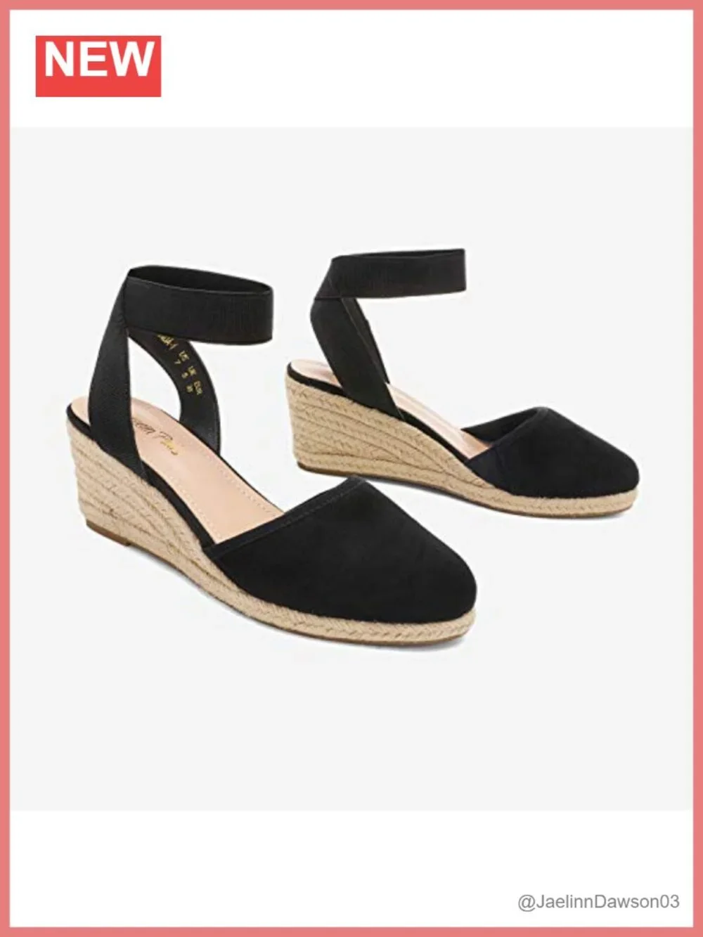 Wedge Sandals Espadrilles Elastic Ankle Strap Cushioned Comfort
